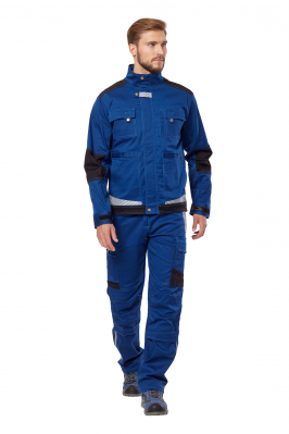 Куртка рабочая мужская летняя "Azur"  цвет синий/черный